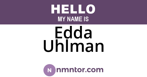 Edda Uhlman