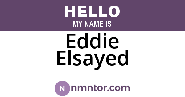 Eddie Elsayed