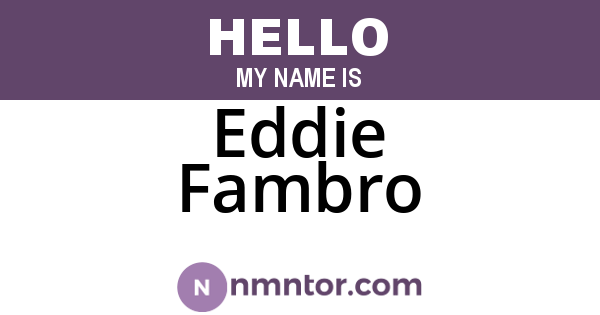 Eddie Fambro