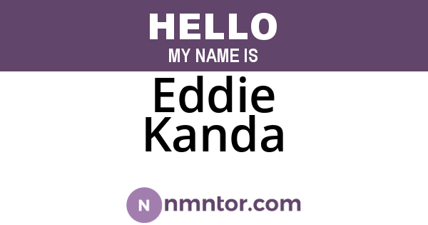 Eddie Kanda