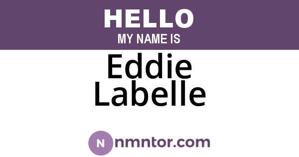 Eddie Labelle
