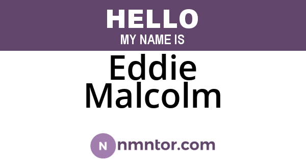 Eddie Malcolm