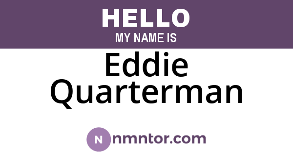 Eddie Quarterman