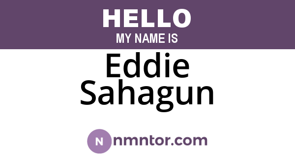 Eddie Sahagun