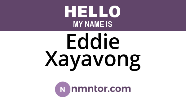 Eddie Xayavong
