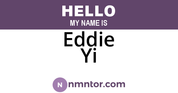 Eddie Yi
