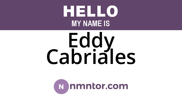 Eddy Cabriales