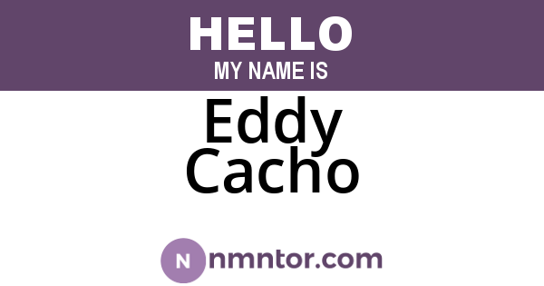 Eddy Cacho
