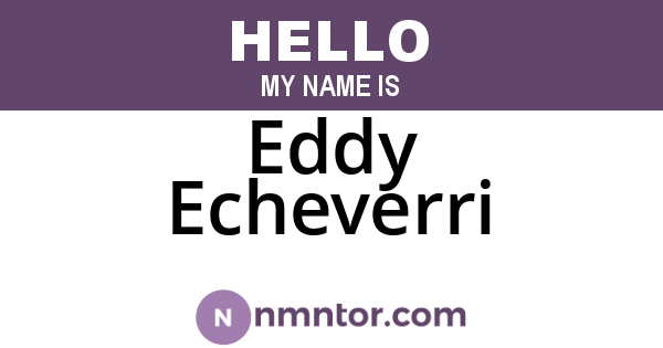 Eddy Echeverri