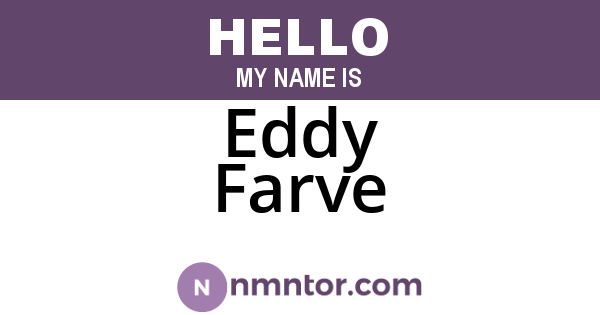 Eddy Farve
