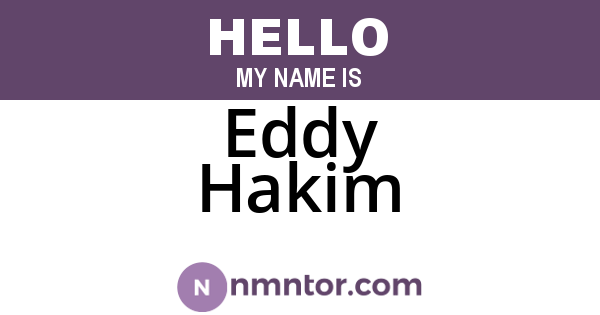 Eddy Hakim