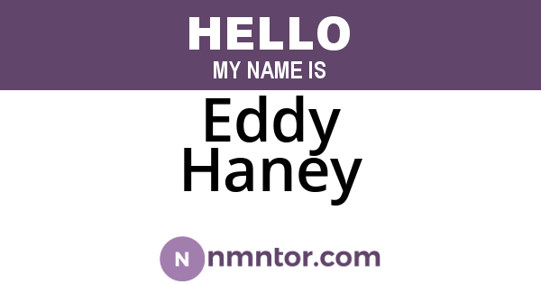 Eddy Haney