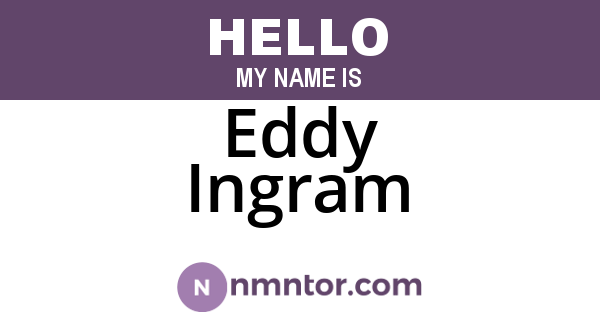 Eddy Ingram