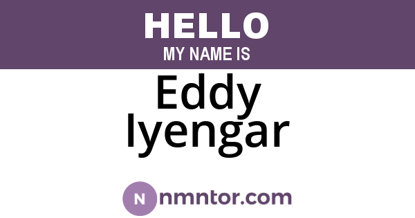 Eddy Iyengar