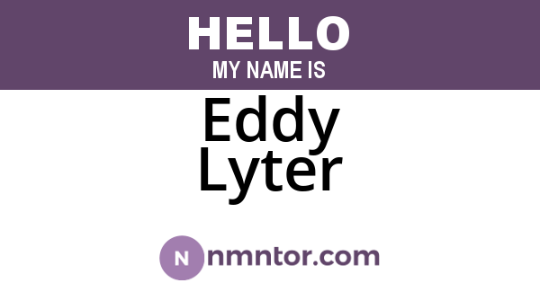 Eddy Lyter