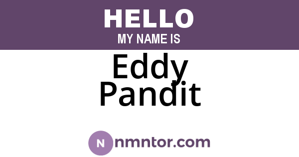 Eddy Pandit