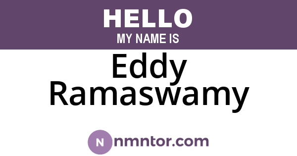 Eddy Ramaswamy