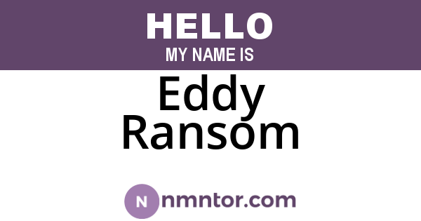 Eddy Ransom