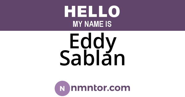Eddy Sablan