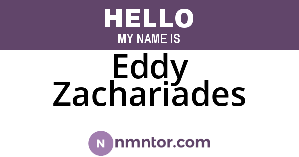 Eddy Zachariades