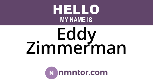 Eddy Zimmerman