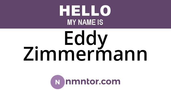 Eddy Zimmermann