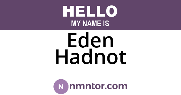 Eden Hadnot