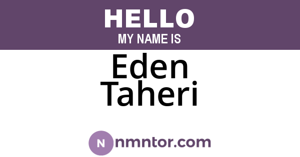 Eden Taheri