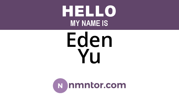 Eden Yu