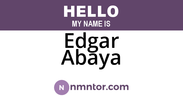 Edgar Abaya