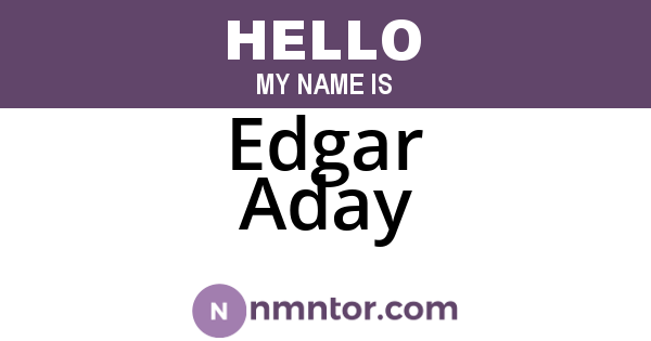 Edgar Aday