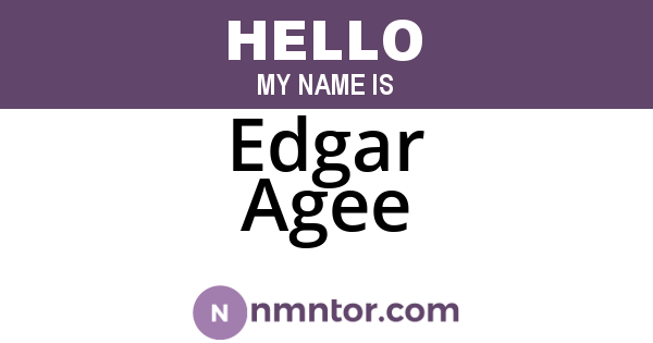 Edgar Agee