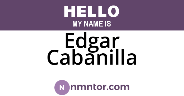 Edgar Cabanilla
