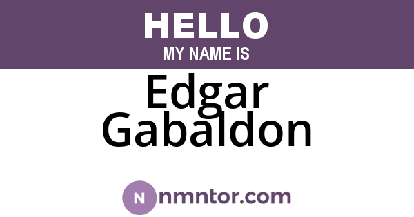 Edgar Gabaldon