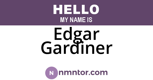 Edgar Gardiner