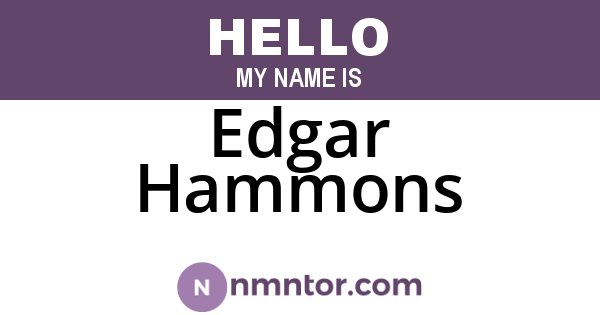 Edgar Hammons