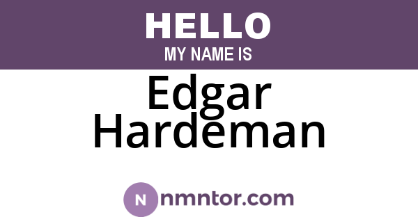 Edgar Hardeman