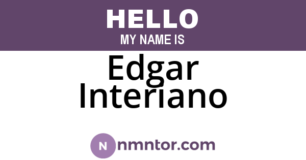Edgar Interiano