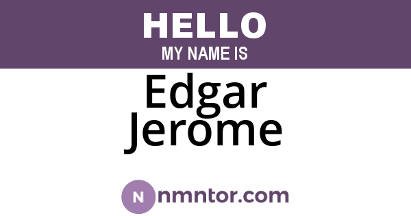 Edgar Jerome