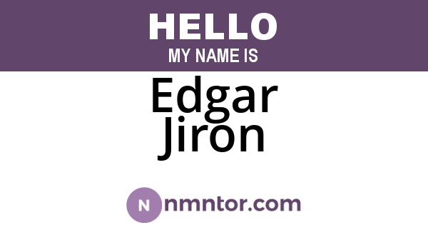 Edgar Jiron