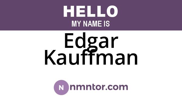 Edgar Kauffman