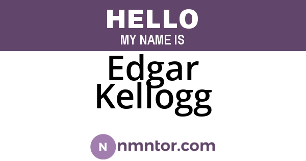 Edgar Kellogg