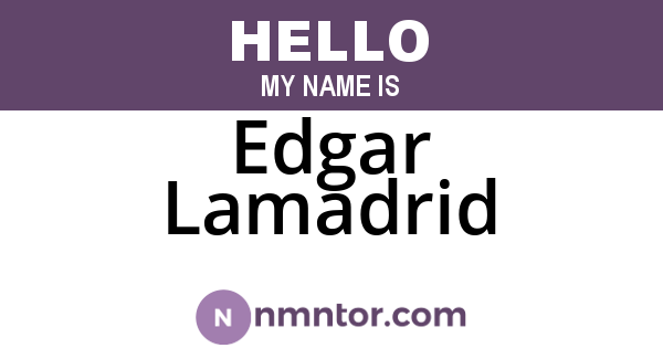 Edgar Lamadrid