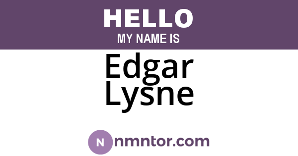 Edgar Lysne