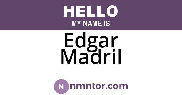 Edgar Madril