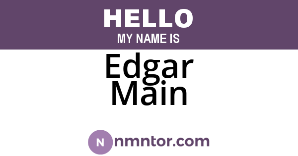 Edgar Main