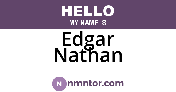 Edgar Nathan