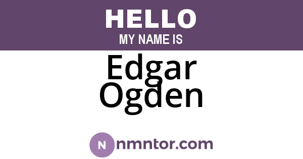 Edgar Ogden