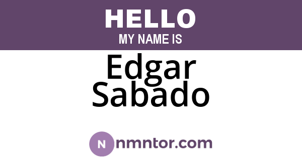 Edgar Sabado