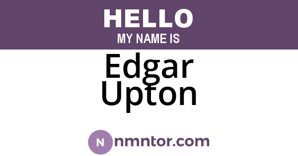 Edgar Upton